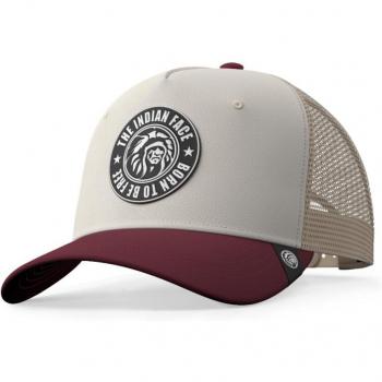 Cappello Trucker Born To Be Free The Indian Face Marrone / Grigio / Rosso Taglia Unica