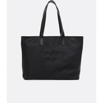 Cuplé bolso de hombro textil negro