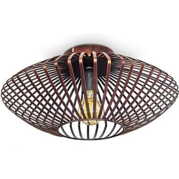 HOFSTEIN Retro Pieris Plafonnier en Métal Noir-Cuivre avec E27 60W