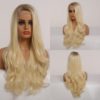 ALAN EATON Ombre Brown Blonde Lace Front Synthetic Wig
