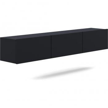 TV Cabinet Noir 180×35×29 cm – Mural 3 Portes