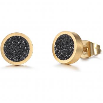 Kingka Edelstahl Ohrstecker »Stardust, SE8517GBK, SE8517GGD«