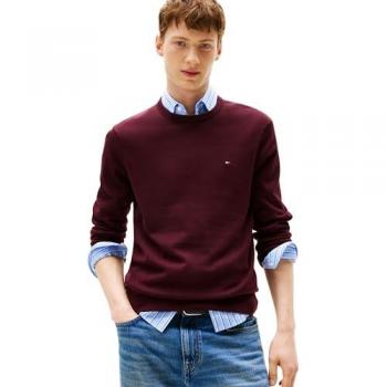 Tommy Hilfiger Rundhalspullover “Essential Cotton Crew” – 100 % Baumwolle, Regular Fit, Premium Mode