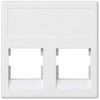 Placa K45 V-D blanca con doble conector AMP/KRONE SIMON