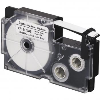 EZ‑Label Printer XR‑9HSWE Schriftband + Schrumpfschlauch für Kabel (2,5 – 5,5 mm) – 9 mm × 