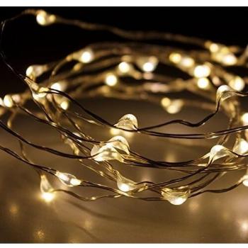 Warmweiße LED-Lichterkette 200 LEDs halbtransparent 230V Innen/Außen