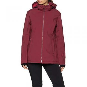 Chaqueta Softshell CMP para Dama, Rojo (Syrah/Granita), Talla 52