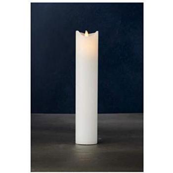 Sirius LED-Kerze, silber, Ø 5cm, Höhe 25cm