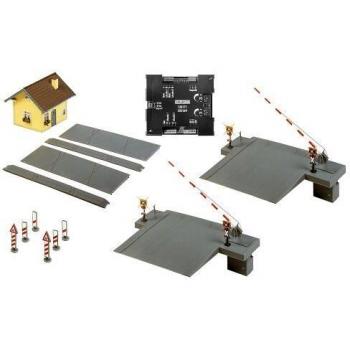 Passage à niveau électrique gardé-HO-1/87-FALLER 120171