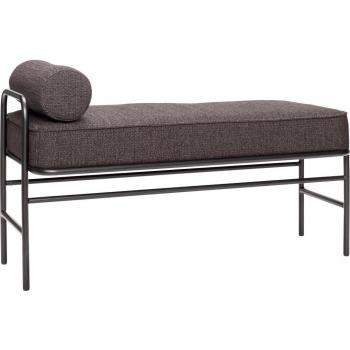 Banc Hübsch en tissu et métal noir