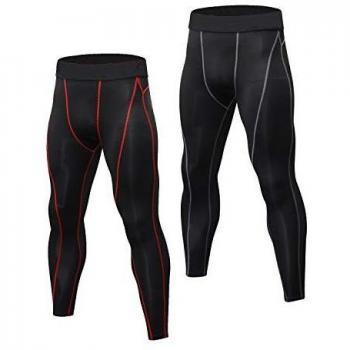 Niksa Men's Sports Compression Pants 2 Pack
