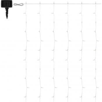 Solar LED-Glaswand 150 × 150 cm, 192 Flammen‑Effekt – IP44