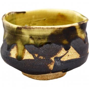 Geometric Mino Ware Matcha Bowl – Ash Finish