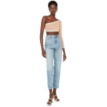Trendyol Damen Hohe Taille Jeans