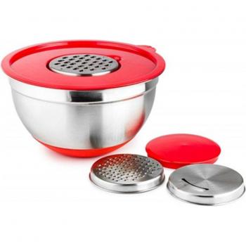 Silicone Grip Stainless Steel Salad Bowl Set