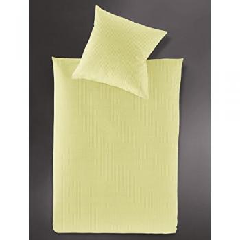 Irisette Bettwäsche Interlock-Jersey uni Bettwäsche Set uni Lumen 155 x 200 cm grün, 2 teilig, hochwertige Jersey Qualität