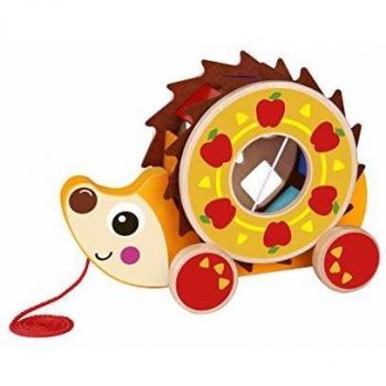 Wooden Hedgehog Pull‑Along for Shape Sorting