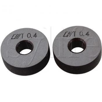 Silver Steel 0.4mm Diagonal Knurling Wheel Pair