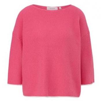 Comma Damen Pullover 3/4 Arm in Raspberry Pink