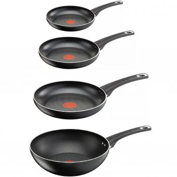 Edelstahl‑Pfannen-Set Jamie Oliver (Tefal) mit Deckel 28 cm – Antihaftbeschichtung