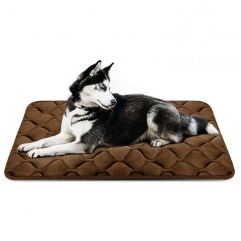 Panier Chien Doux Hero Dog, Lit Coussin Durable 107x70 cm, Tapis Lavable Antidérapant (Brun, Grande Taille)