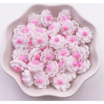 60PCS 12mm 3D Colorful Flower Applique Stones for DIY Decoration
