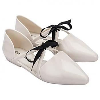 Melissa Ballerinas Pointy Stripe Jason 33435 Weiß 37 Damen