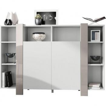 Meuble haut de rangement Ida en finition mat et brillant