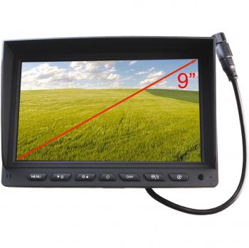 Tela Traseira 9” AHD 1080P + DVR 4 Canal