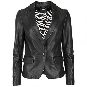 MAZE Damen Lederjacke Blazer 42020113 Schwarz XL