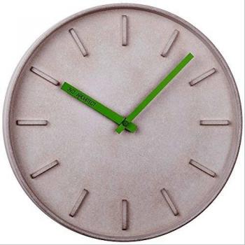 JVD HB23,6 – Architektur‑Wanduhr Betonlook Grau, grüne Zeiger