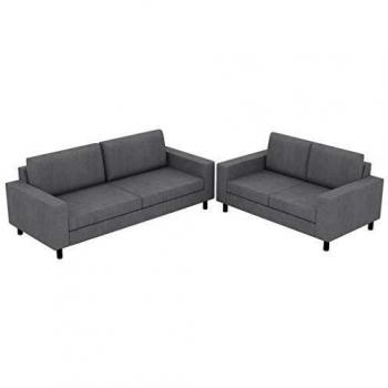 VidaXL Loungesofa 2‑Teller für 5 Personen – Dunkelgraues Polstermöbel