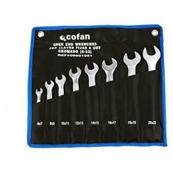 Set de 8 llaves fijas de doble boca 6-7 a 20-22 mm