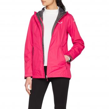 SALEWA puez Clastic PTX 2L W JKT Chaqueta de Lluvia, Mujer, Rosa Rojo