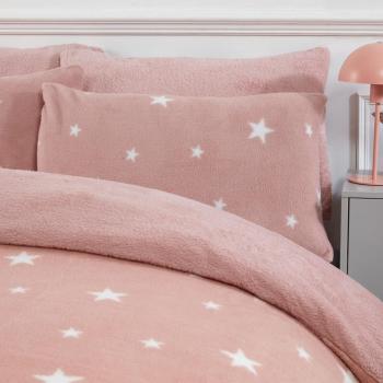 Dreamscene Star Teddy Fleece Duvet Cover Set