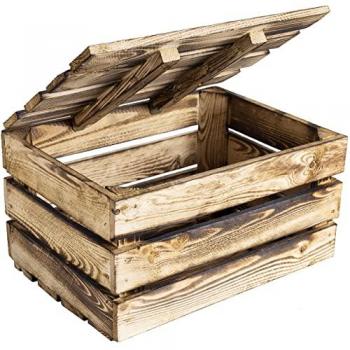 Colecta de Regalos en Caja de Madera Flameada