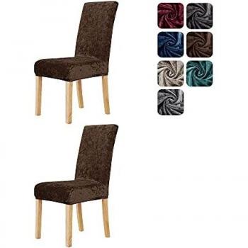 Chocolate Velvet Chair Covers