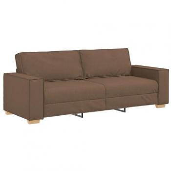 Canapé 3 places marron 180 cm avec coussins (vidaXL)