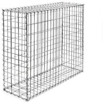 Wiltec Gabionenwand für Außenbereiche 100×80×30 cm