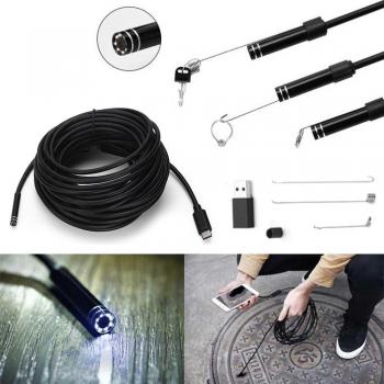 Android-Compatible 5.5mm Endoscope Camera 5m USB-C Waterproof Inspection Video Camera