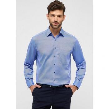 Blaues Herren‑Langarmhemd ETERNA COMFORT FIT – Size 44