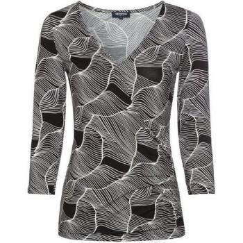 Figurbetontes Damen-Shirt mit modernem Print