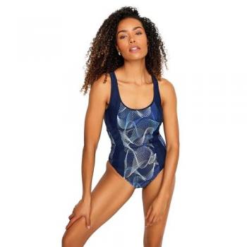 Blue M&Co Racer-Back Swimsuit – Women’s Size 10
