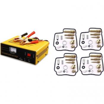 US Plug Smart Battery Charger and Motorcycle Carburetor Repair Tools