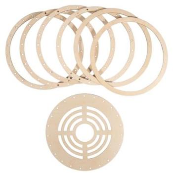 Lichtschmuck Holzringe – Natürliche Lampe‑Stück