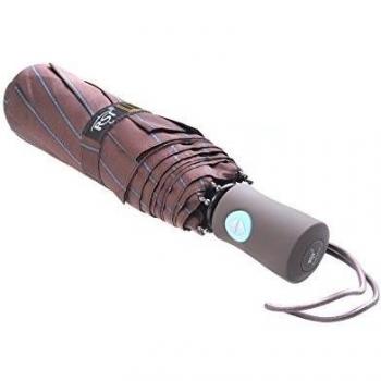 VientoShield 103 cm – Fibra de Vidrio y Aluminio, Botón Apertura, Marrón (3419‑04)