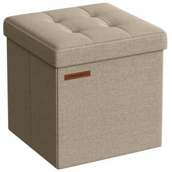 30 x 30 x 30 cm Camel Brown Storage Ottoman