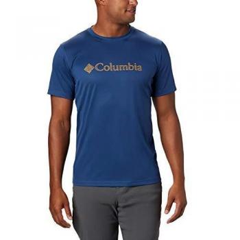 Columbia Camisa Técnica Zero Rules, Estampado, Hombre, Azul