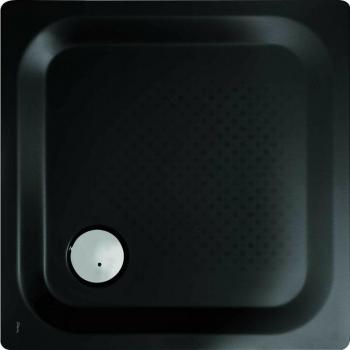 Receveur de douche en acier émaillé noir 90x90 cm Slim