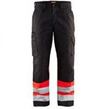 Pantaloni di Sicurezza 2XL Nero/Rosso Fluorescente (FR52)